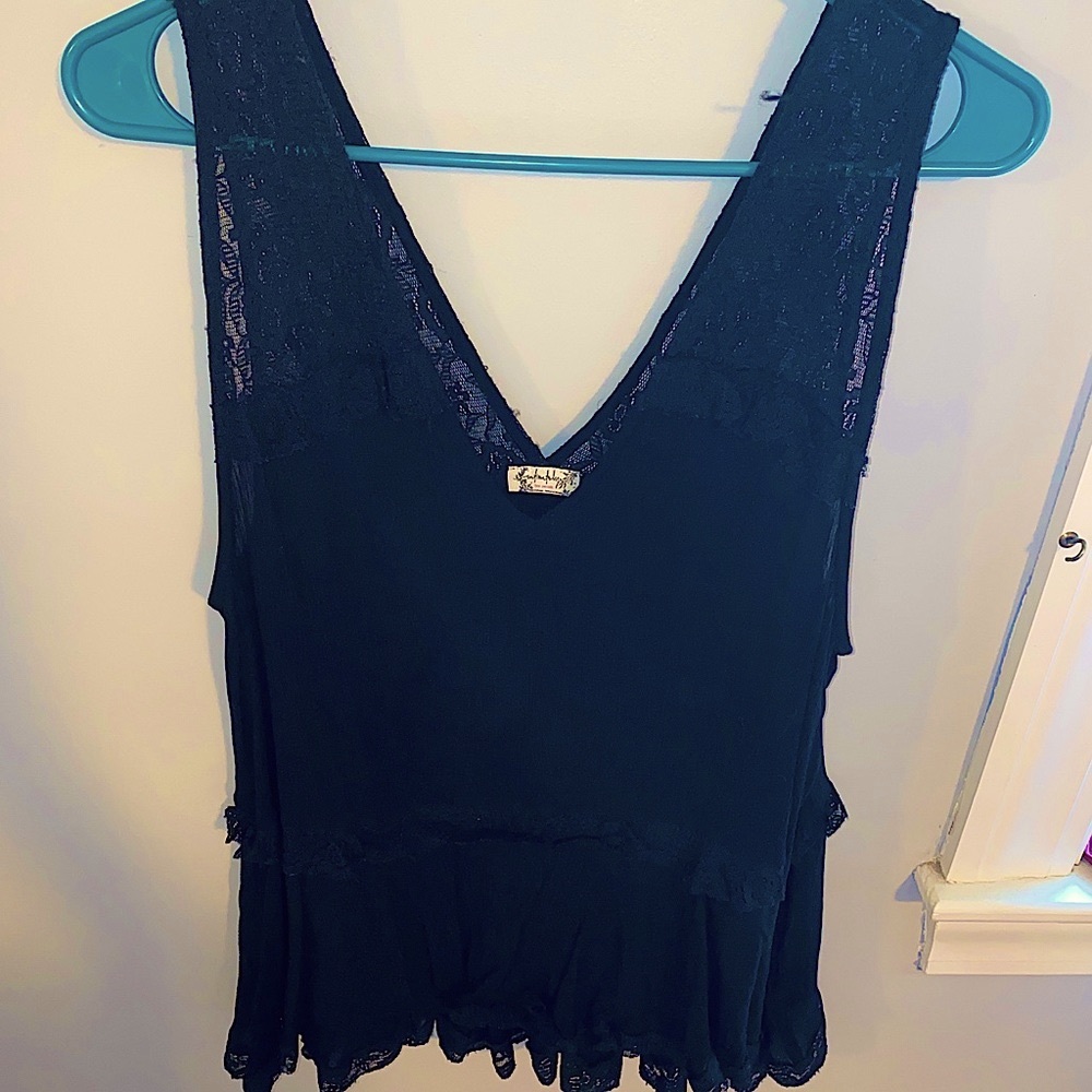 Black Lace Free People Top